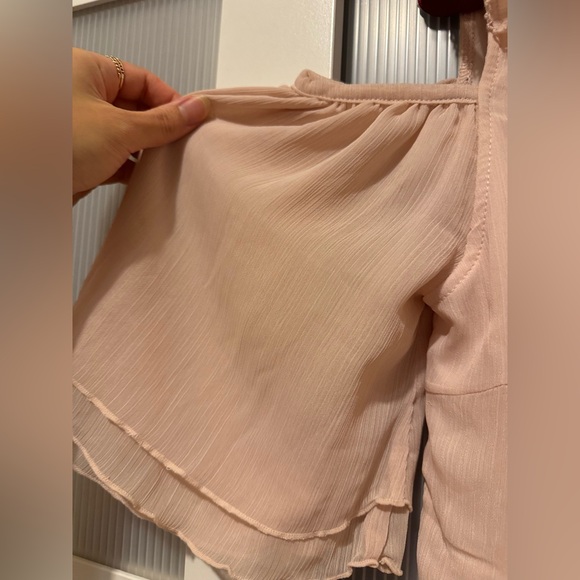 LIZ LISA PINK EMBROIDERED FLOWERS OFF SHOULDER DRESS - Picture 4 of 7